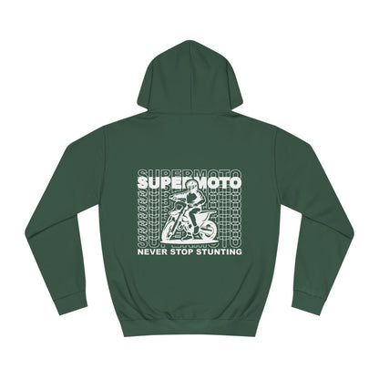 Sweat à capuche Supermoto "NEVER STOP STUNTING"