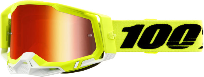 100% Racecraft 2 Goggle Yellow - Mirror Red