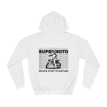 Sweat à capuche Supermoto "NEVER STOP STUNTING"