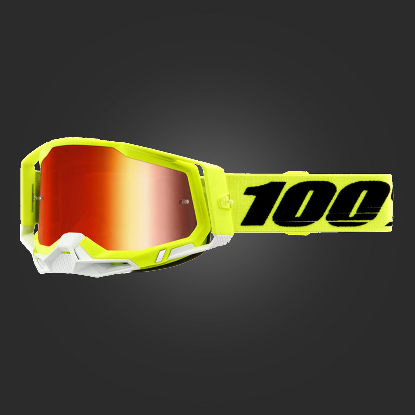 100% Racecraft 2 Goggle Yellow - Mirror Red