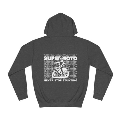 Sweat à capuche Supermoto "NEVER STOP STUNTING"